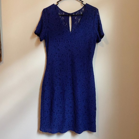 41 Hawthorn Stitch Fix Cypress Blue Lace Dress NWT - Picture 1 of 3